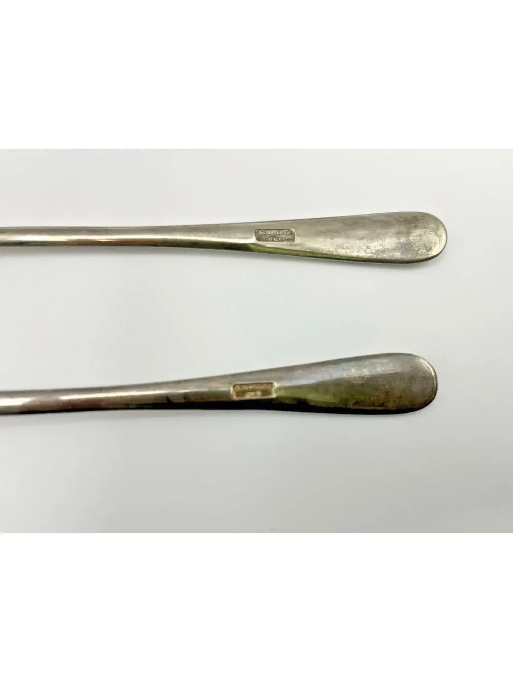 Vintage Italian Silverplated Serving Utensil Set Fork & Spoon 9